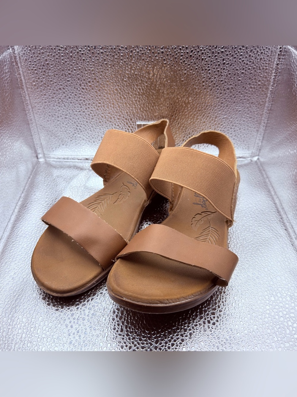 Jelly pop Comfort Stretch Strap Women's Sandals - Tan